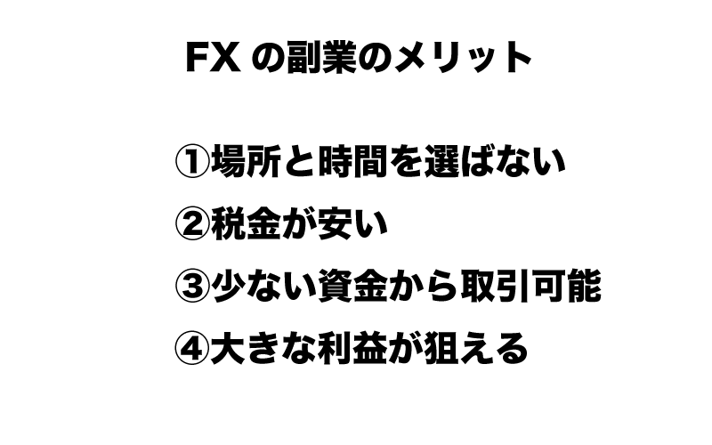 FX　副業　メリット