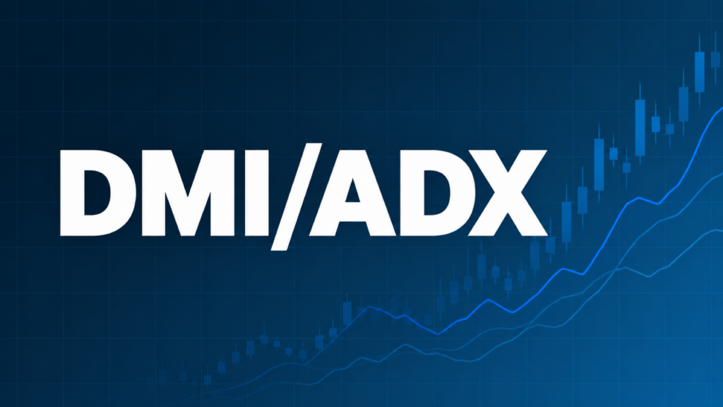DMI/ADXを示すダークネイビー×ブルーのアイキャッチ画像