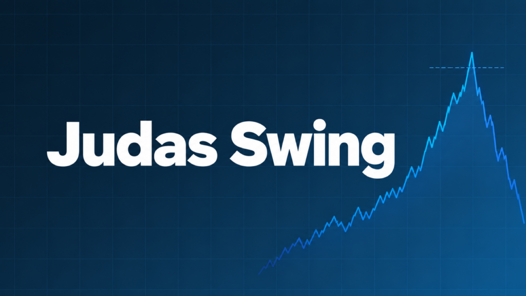 ICT Judas Swingを示すダークネイビー×ブルーのアイキャッチ画像