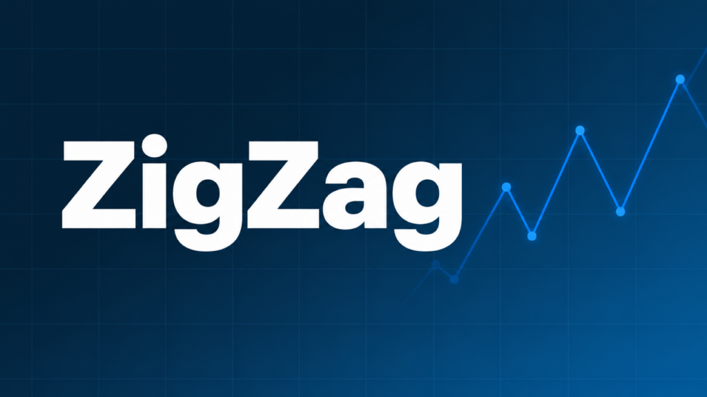 ZigZag(ジグザグ)を示すダークネイビー×ブルーのアイキャッチ画像
